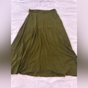 Capsule Olive Green Midi Skirt Womens Plus Size 16 Flowy A Line Stretch